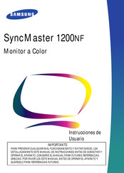 Samsung SyncMaster 1200NF Instrucciones De Usuario