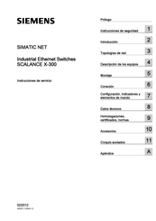Siemens SIMATIC NET SCALANCE X-300 Instrucciones De Servicio