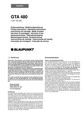 Blaupunkt 7 607 792 036 Instrucciones De Montaje