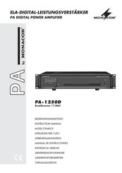 Monacor PA-1250D Manual De Instrucciones