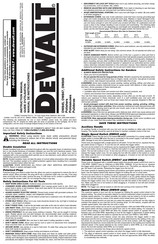 DeWalt DW849 Manual De Instrucciones