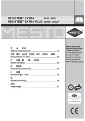 Mesto RESISTENT EXTRA Serie Instrucciones De Uso