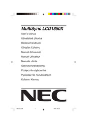 NEC MultiSync LCD1850X Manual Del Usuario