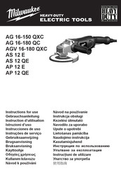 Milwaukee AGV 16-180 QXC Instrucciones De Uso