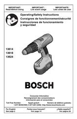 Bosch 13618 Instrucciones De Funcionamiento