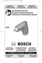 Bosch SPS10 Instrucciones De Funcionamiento