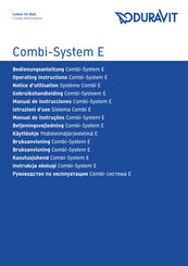 DURAVIT Combi-System E Manual De Instrucciones