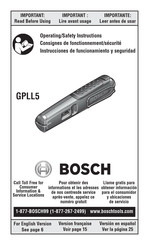 Bosch GPLL5 Instrucciones De Funcionamiento