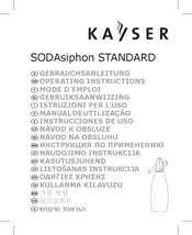 KAYSER SODAsiphon STANDARD Instrucciones De Uso