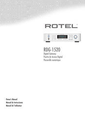 Rotel RDG-1520 Manual De Instrucciones