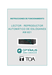 Toa AM-821 Instrucciones De Funcionamiento