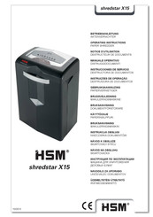 HSM shredstar X15 Instrucciones De Servicio