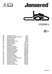 Jonsered CS2258 Li Manual De Usuario