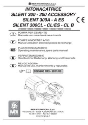 IMER INTONACATRICE SILENT 300CL/ES Manual De Uso, Mantenimiento Y Repuestos