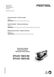 Festool ETS EC 150/3 EQ Manual De Instrucciones