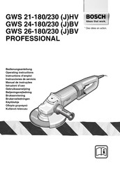 Bosch GWS 26-180 BV PROFESSIONAL Instrucciones De Servicio