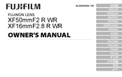 FujiFilm XF50mmF2 R WR Manual Del Propietário