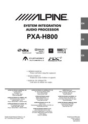 Alpine PXA-H800 Manual De Operación