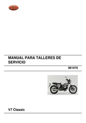 Moto Guzzi V7 Classic Manual Para Talleres De Servicio