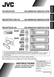 JVC KD-AR800 Manual De Instrucciones