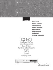 Rotel RCD-06 SE Manual De Instrucciones