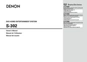 Denon S-302 Manual Del Usuario
