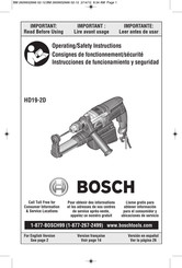 Bosch HD19-2D Instrucciones De Funcionamiento Y Seguridad