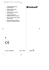 EINHELL BG-SH 1 Manual De Instrucciones Original