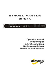 JB Systems Light STROBE MASTER BF-04A Manual De Instrucciones