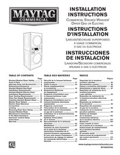 Maytag Commercial MLG22PDAWW Instrucciones De Instalación