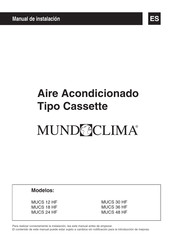 MUNDO CLIMA MUCS 24 HF Manual De Instalación