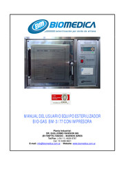 BIOMEDICA BIOGAS BM-3/77 Manual Del Usuario