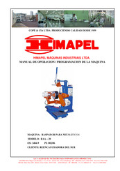 HIMAPEL RAA - 20 Manual De Operacion / Programacion De La Maquina