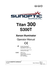 Sunoptic Surgical S300T Manual Del Operador