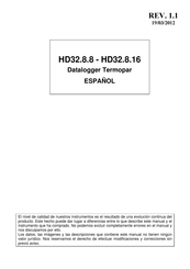 Delta OHM HD32.8.8 Manual De Instrucciones