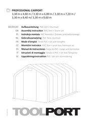 toolport PVC Tent + Storm set Manual De Instrucciones