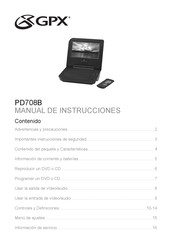 GPX PD708B Manual De Instrucciones