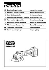 Makita BGA452Z Manual De Instrucciones