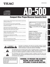 Teac AD-500 Manual Del Usuario