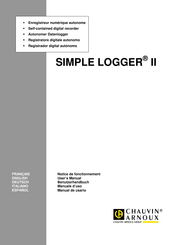 Chauvin Arnoux SIMPLE LOGGER II Manual De Usario