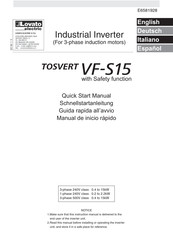 Toshiba Lovato TOSVERT VFS15-4007PL Manual De Inicio Rápido