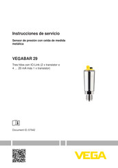 Vega VEGABAR 29 Instrucciones De Servicio