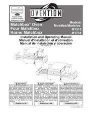 Ovention Matchbox M1313CSA Manual De Instalación Y Operación