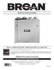 Broan ERV140 ECM Guia De Instalacion