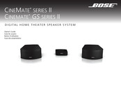 Bose CINEMATE II Serie Guía De Usuario