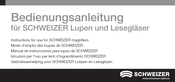 Schweizer ERGO Serie Manual De Instrucciones