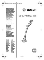 Bosch ART EASYTRIM Accu NIMH Instrucciones De Servicio