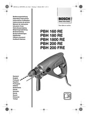 Bosch PBH 160 RE Instrucciones De Servicio