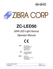 Zibra corp ZC-LED50 Manual Del Operador