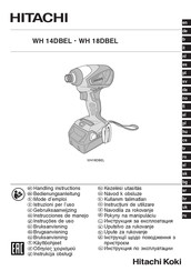 Hitachi WH 18DBEL Instrucciones De Manejo